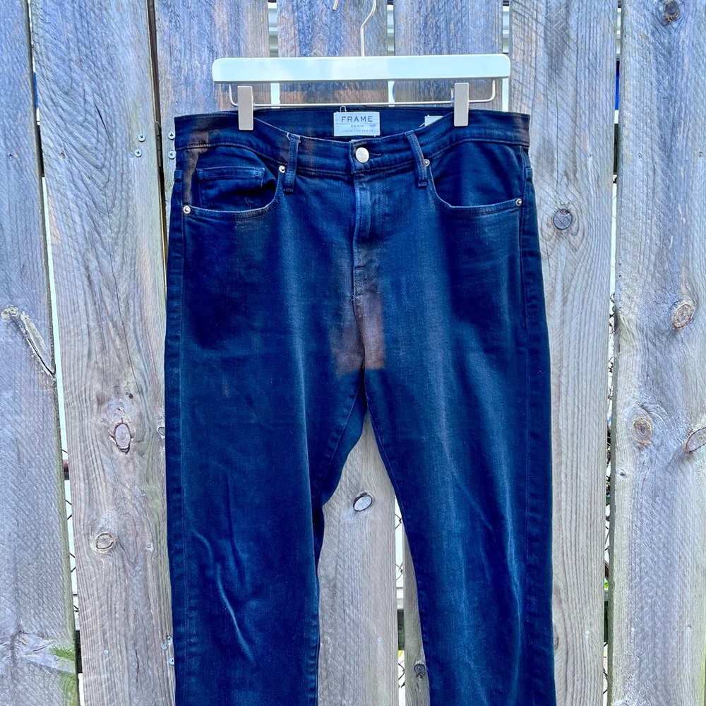🎉HP🎉 *Frame Denim | L'Homme Black Skinny Jeans RN 139021 Cut 166500 Size 33 - Picture 6 of 11